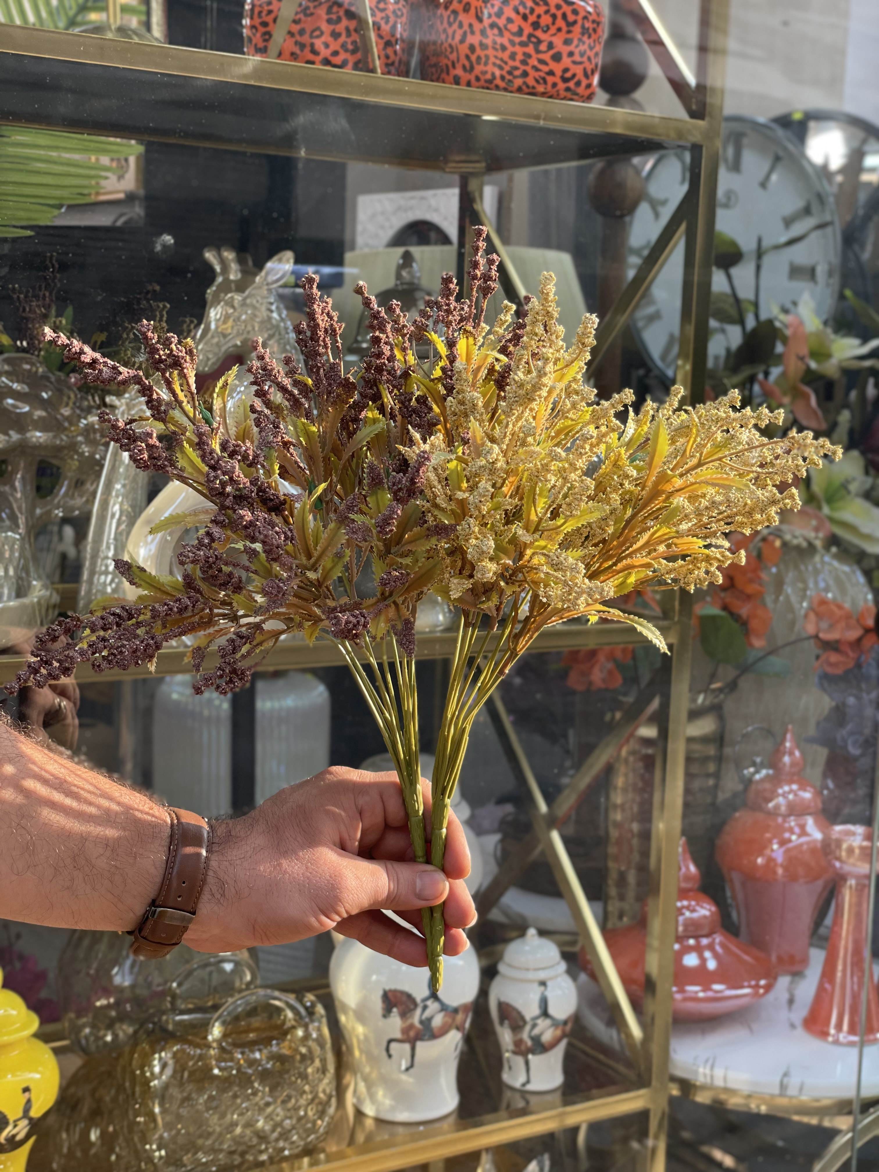 گل سرخس سوخته پفکی وارداتی