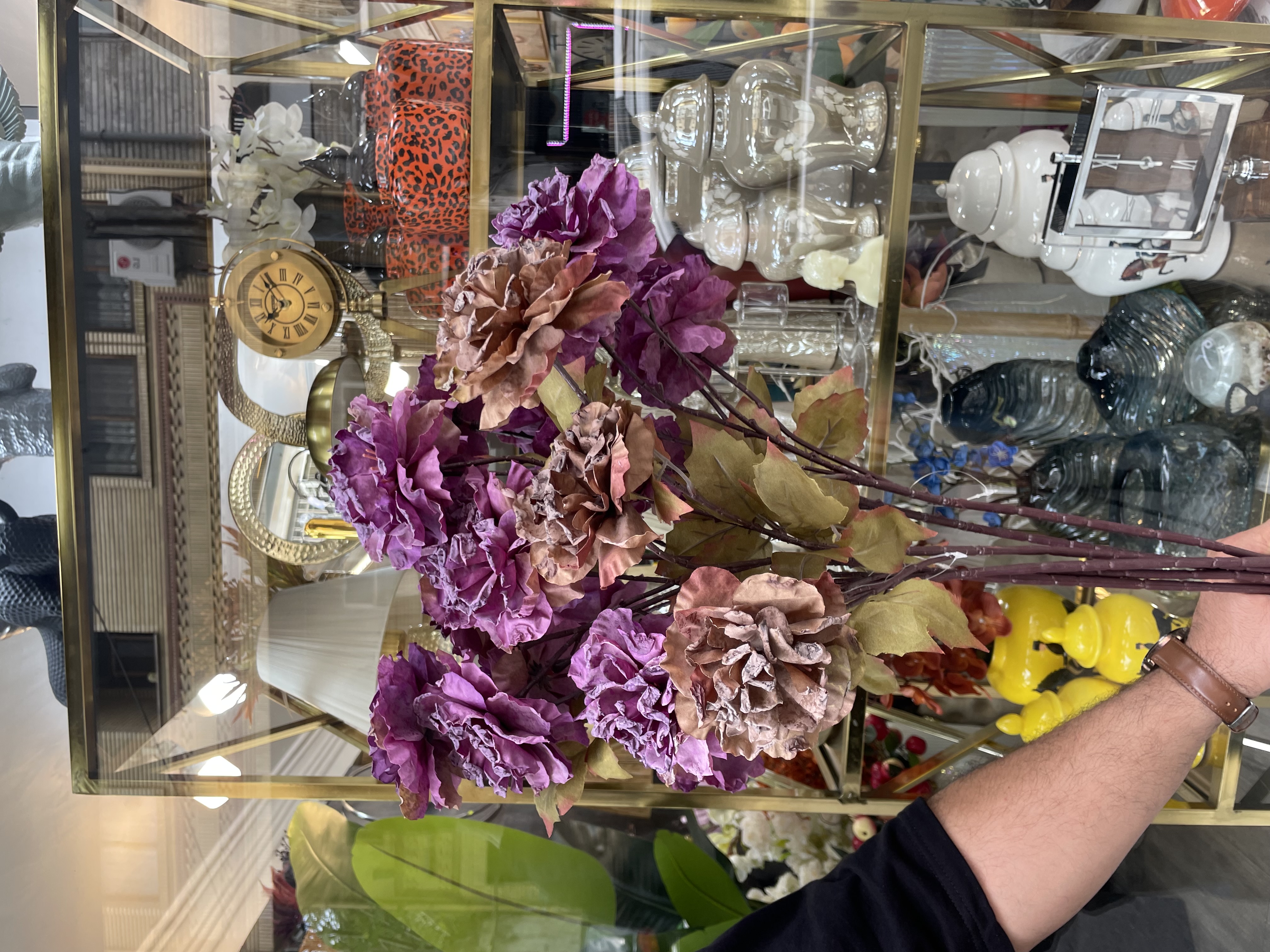 شاخه پئونی سوخته چروک وارداتی