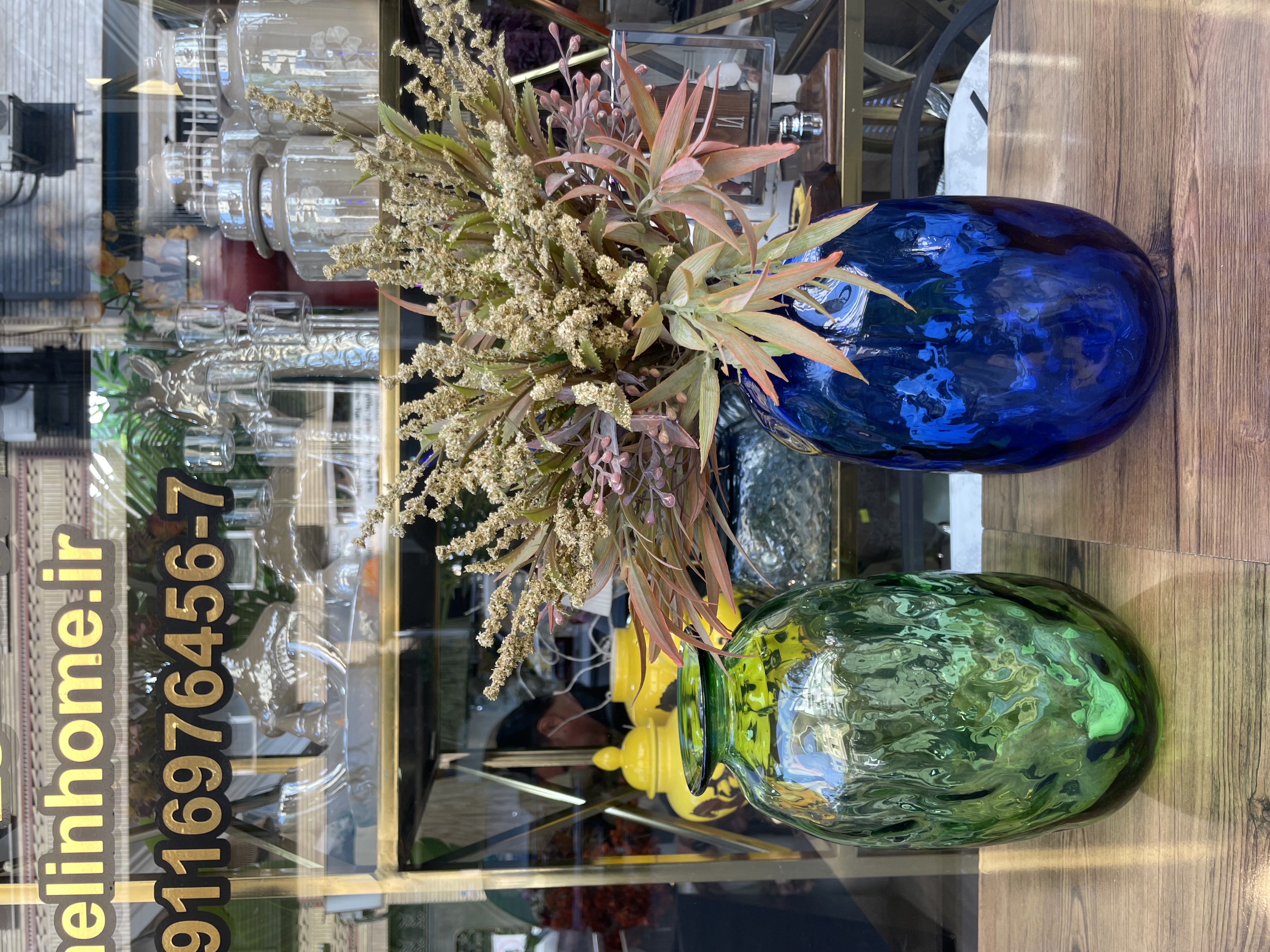 گلدان شیشه ای دستساز کپسولی
