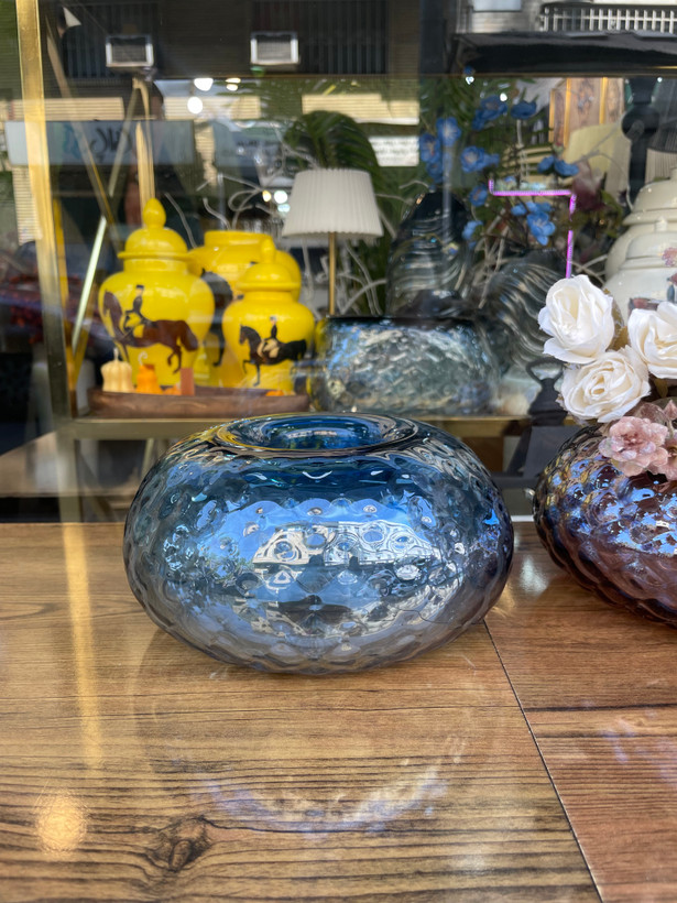 گلدان شیشه ای دستساز دوناتی